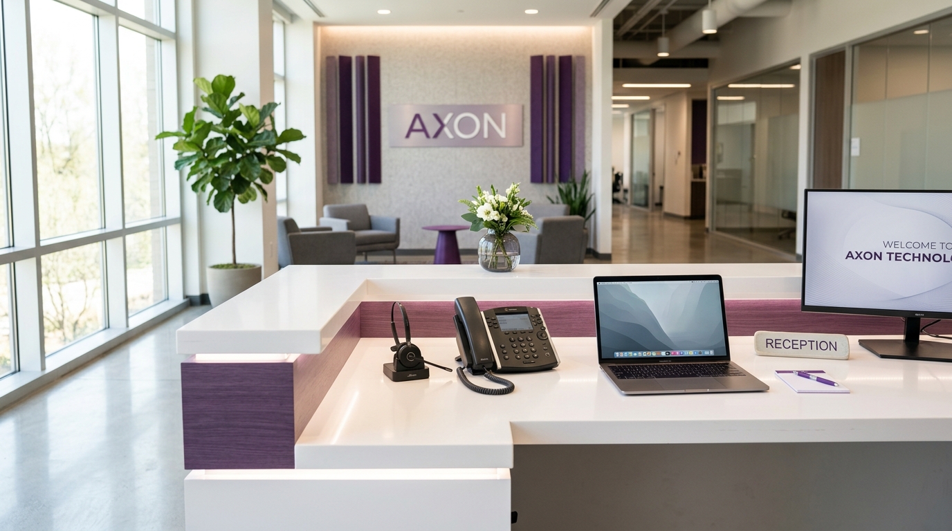 AI receptionist answering business calls on a modern dashboard