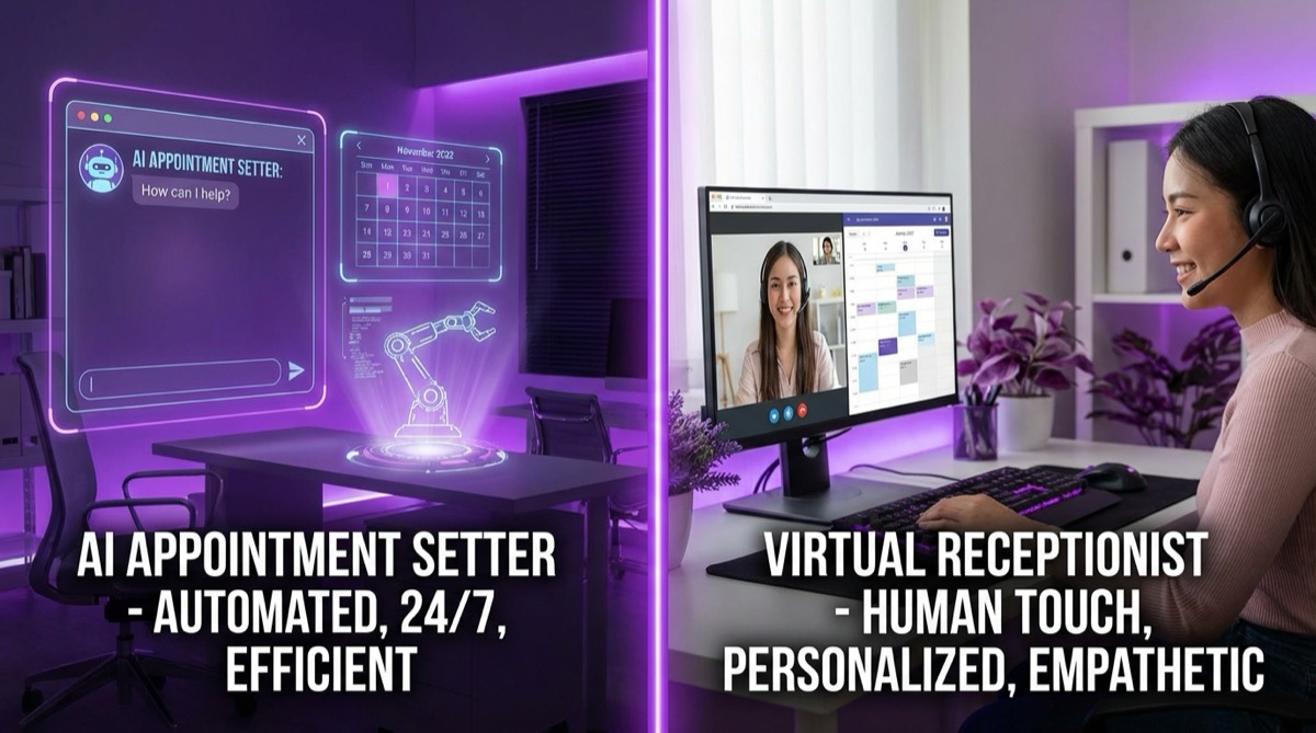 AI Appointment Setter vs Virtual Receptionist