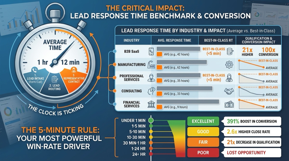 Lead Response Time Benchmarks by Industry (2026 Data)