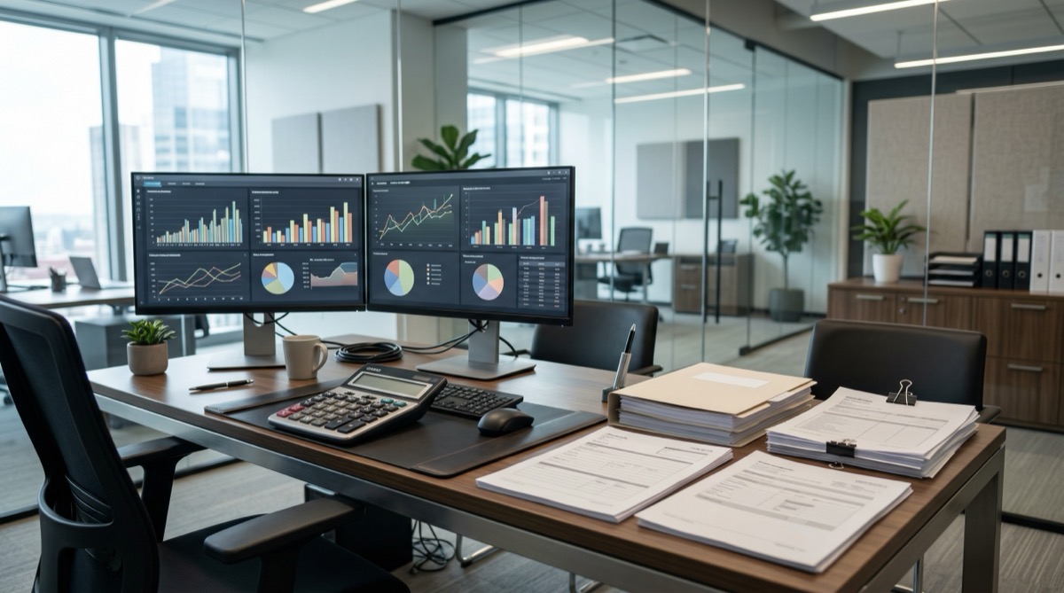 Modern accounting firm office