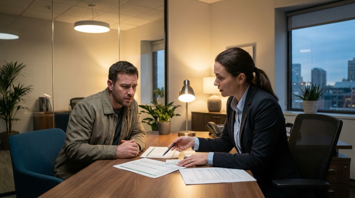 Professional credit repair consultation in a modern office