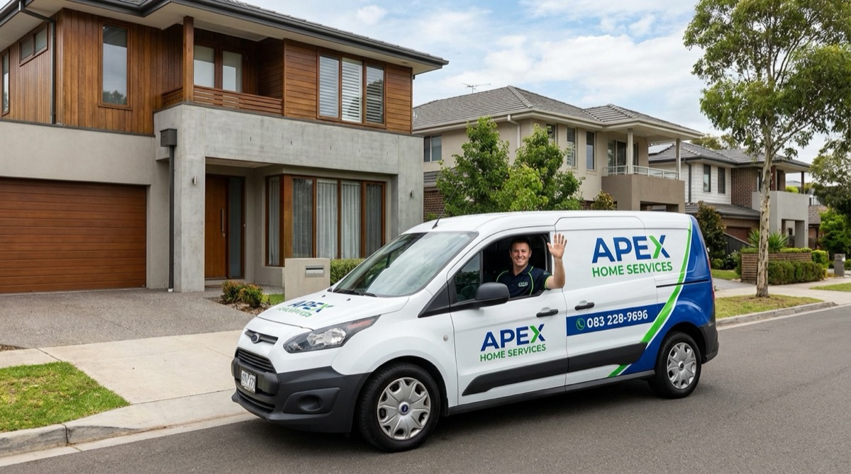 Professional home service technician arriving at a customer home