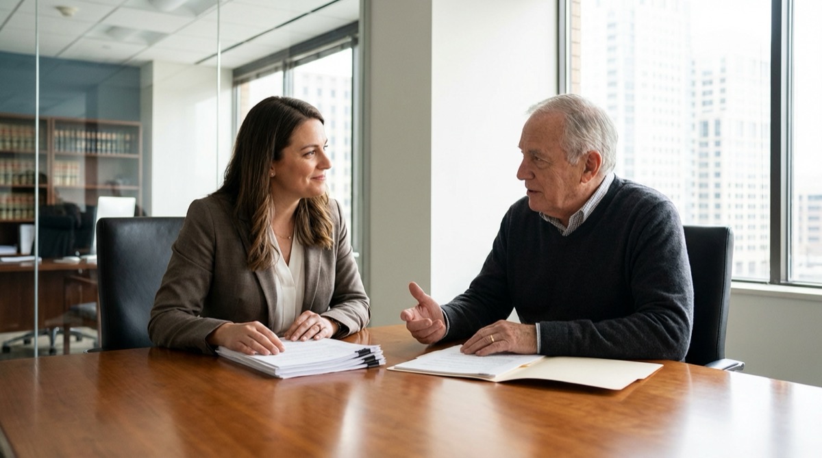 Attorney booking a consultation with a new personal injury client