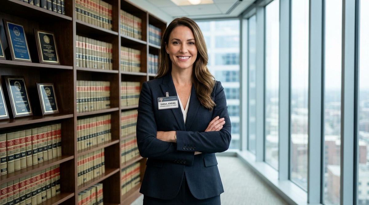 Professional personal injury attorney in a modern law office