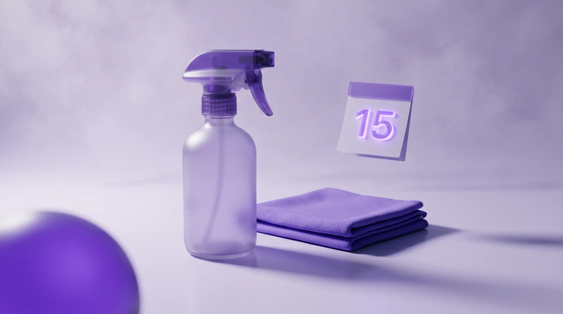 Professional cleaning team preparing for a residential cleaning job